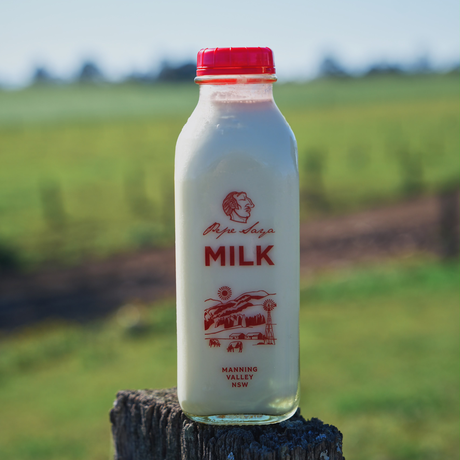 Pepe Saya - Unhomogenised Milk 1L | Reusable Glass Bottle