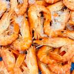 Large cooked QLD Tiger Prawns